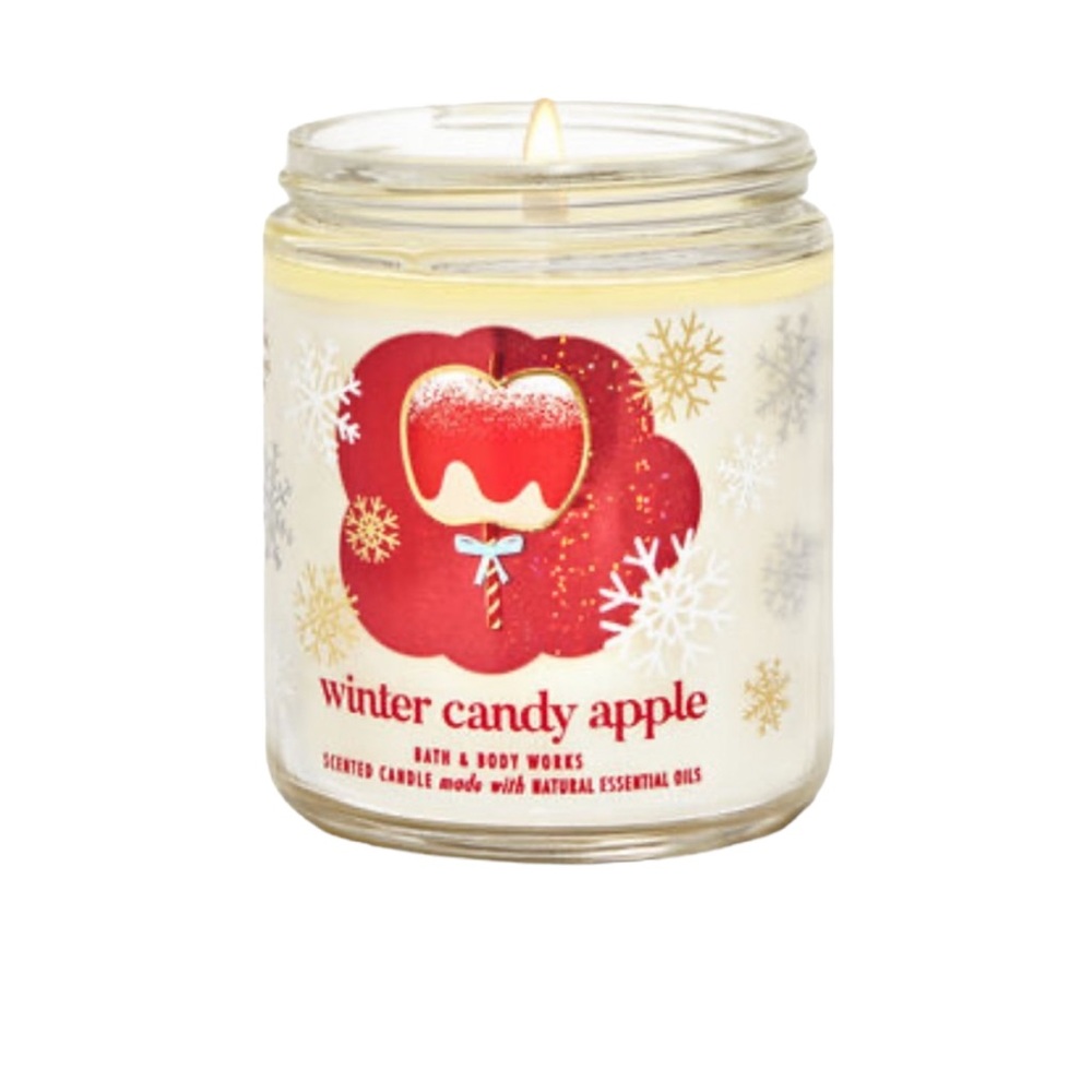 Winter Candy Apple Candle